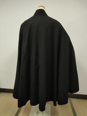 平和屋本店■希少　男性　トンビコート　和装コート　黒地　逸品　DZAA4107kh5 和装コート