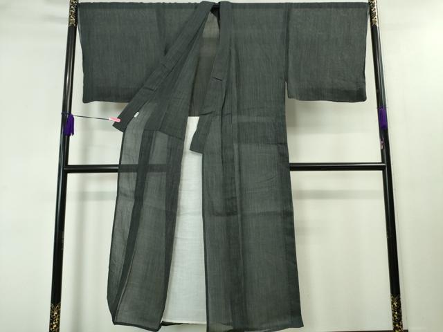 平和屋本店■極上　夏物　男性　銀座もとじ　石川県指定無形文化財　能登上布　本麻手織上布　縞　証紙・たとう紙付き　逸品　DZAA4110kh5_1