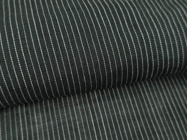 平和屋本店■極上　夏物　男性　銀座もとじ　石川県指定無形文化財　能登上布　本麻手織上布　縞　証紙・たとう紙付き　逸品　DZAA4110kh5 平和屋本店□極上 夏物 男性 銀座もとじ 石川県指定無形文化財