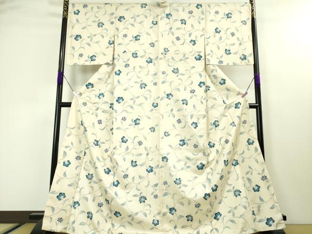 平和屋本店■極上　本場染大島紬　花唐草文　逸品　DZAA4123kh5 平和屋本店□極上 本場染大島紬 花唐草文 逸品 DZAA4123kh5