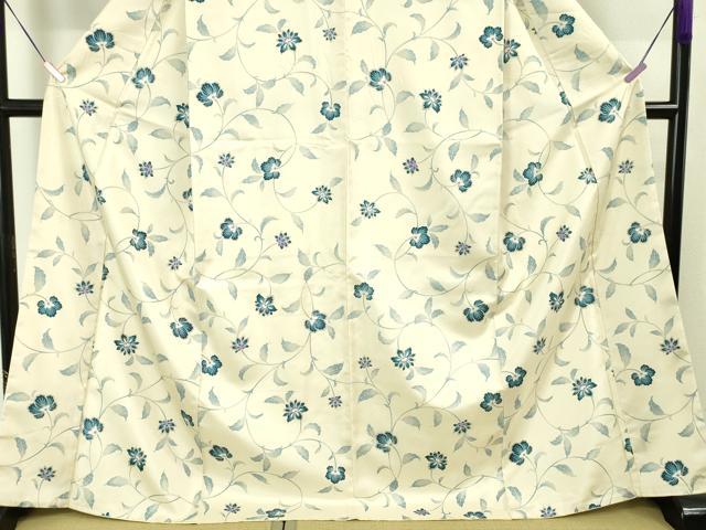 平和屋本店□極上 本場染大島紬 花唐草文 逸品 DZAA4123kh5