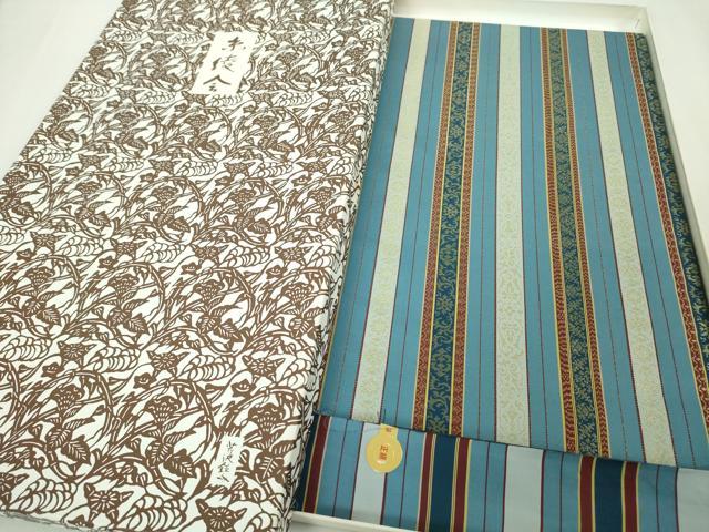 平和屋本店■極上　西陣の老舗　1782年創業　山下織物　全通柄袋帯　花唐草間道　金糸　糸綾會　証紙・箱付き　逸品　未使用　DZAA4162kh5