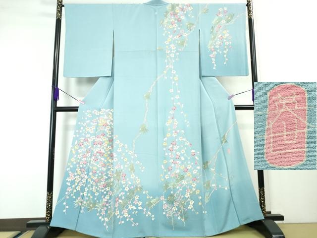 平和屋本店■極上　本加賀友禅作家　寺井英世　訪問着　枝垂れ花松文　暈し染め　逸品　DZAA4215kh5