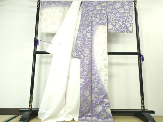 平和屋本店□極上 訪問着 花唐草文 暈し染め 金銀彩 逸品 DZAA4220kh5