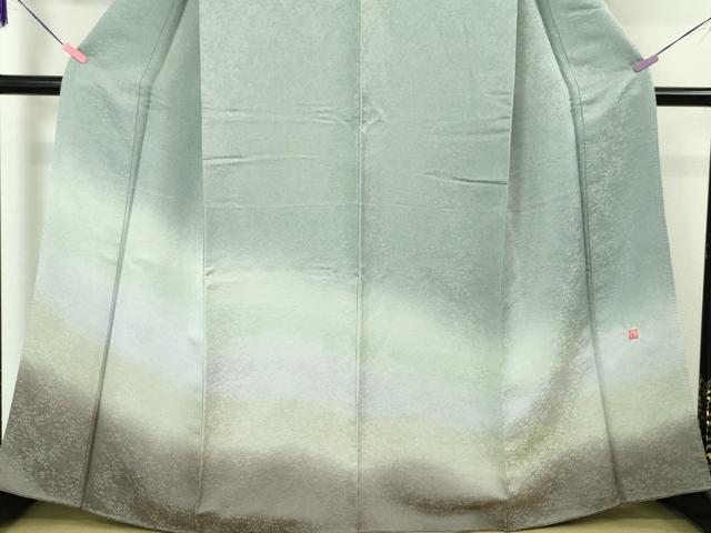 平和屋本店□極上 久保田一竹 幻の辻が花 訪問着 笹地紋 暈