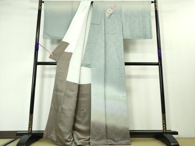 平和屋本店□極上 久保田一竹 幻の辻が花 訪問着 笹地紋 暈