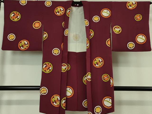 平和屋本店□極上 銀座 志ま亀 長羽織 鈴 束ね熨斗 松 楓