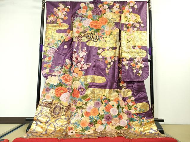 平和屋本店■極上　色打掛　和装　婚礼　結婚式　花嫁　神社挙式　相良刺繍　駒刺繍　花車　金彩　逸品　DZAA4274kh5