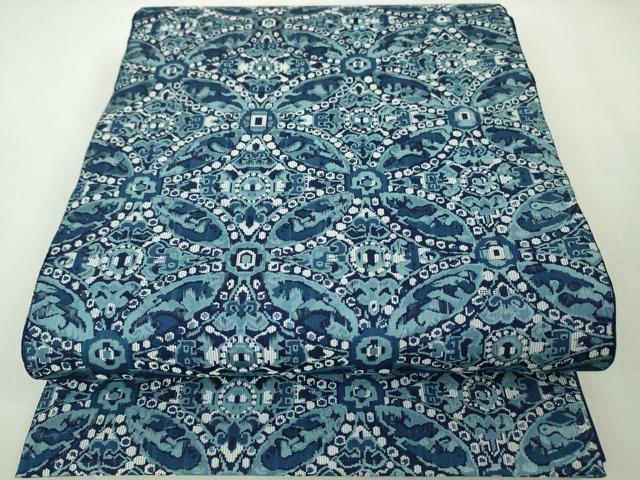 平和屋本店■最高級　人間国宝　北村武資　経錦　六通柄袋帯　草木染　七宝文　逸品　DZAA4344kh5