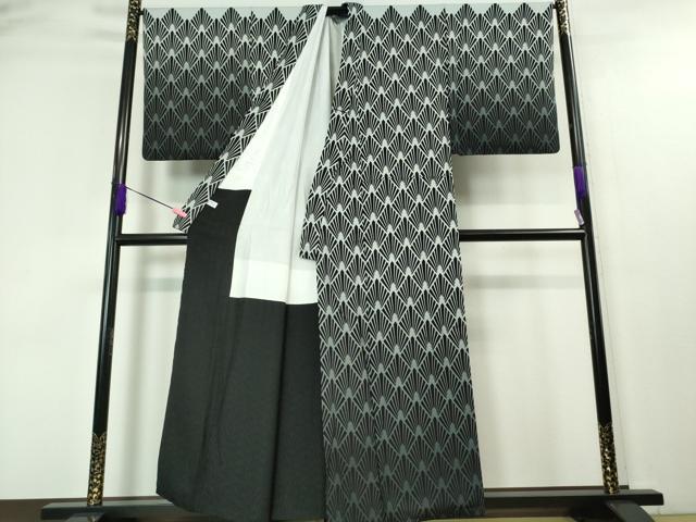 平和屋本店□極上 男性 着物デザイナー 井尻学 訪問着 若松菱文 暈し