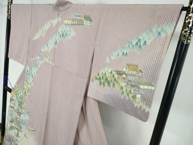 平和屋本店○極上 中国三大刺繍 スワトウ刺繍 汕頭刺繍 訪問着 渡橋