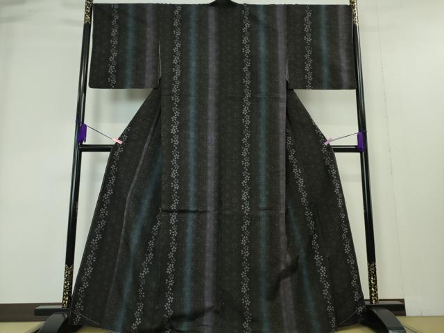 平和屋着物□極上 結城紬 はたおり娘 80亀甲 手緒里 楓