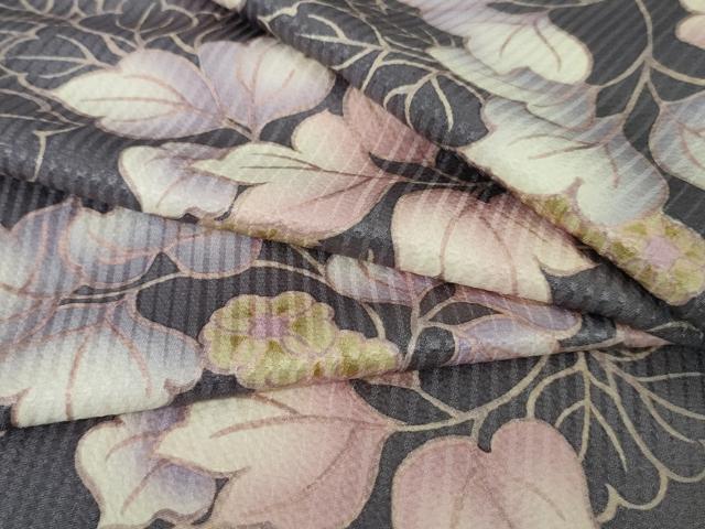 平和屋本店■極上　京都府認定　京の名工　雛屋友禅　小紋　蔦の葉花文　逸品　DZAA4477kh5