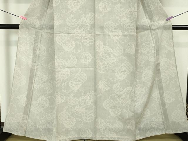 平和屋本店■極上　夏物　越後夏結城物語　夏結城　100亀甲　白新染織　雪輪重ね　証紙付き　逸品　DZAA4485kh5 平和屋本店□極上 夏物 越後夏結城物語 夏結城 100亀甲 白新染織