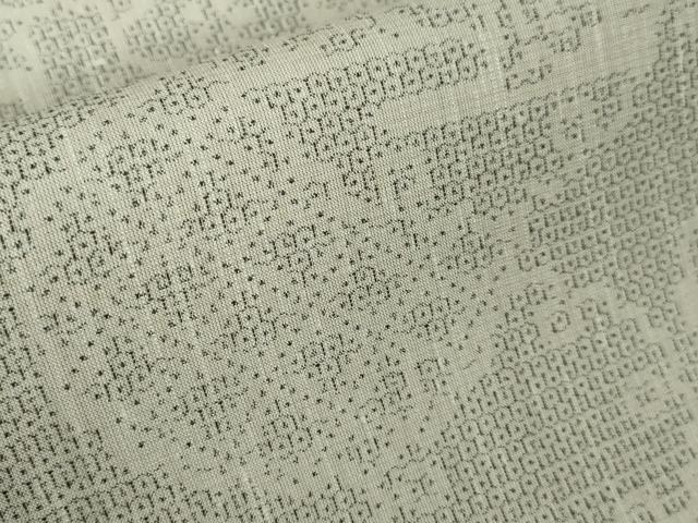 平和屋本店□極上 夏物 越後夏結城物語 夏結城 100亀甲 白新染織