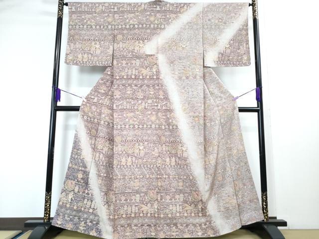 【逸品】スワトウ刺繍 汕頭刺繍　総刺繍 訪問着 花唐草文様 金糸 さが美 平和屋本店□極上 中国三大刺繍 スワトウ刺繍 汕頭刺繍 訪問着 古代