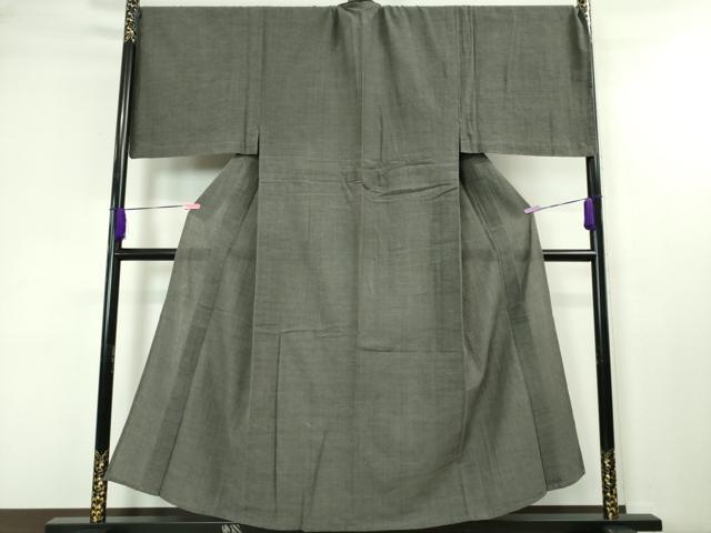 平和屋本店■極上　男性　綿紬　単衣　アンサンブル　長羽織セット　キングサイズ　綿屋謹製　着物：藍墨茶色地　逸品　DZAA4520kh5 着物セット