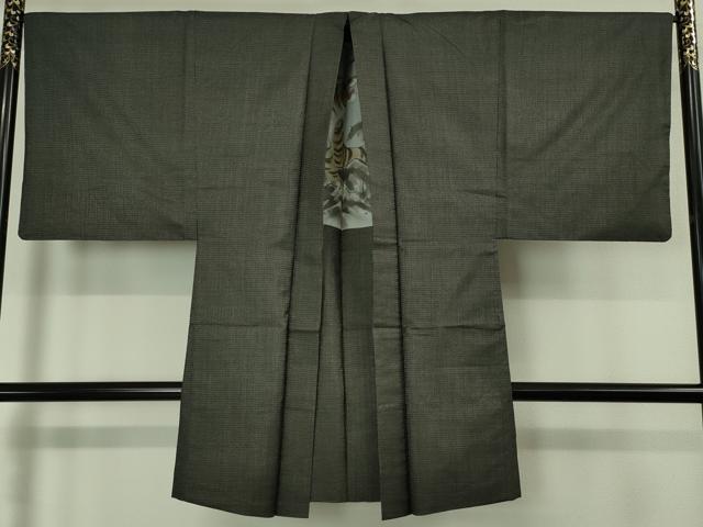 平和屋着物□極上 男性 本場大島紬 アンサンブル 長羽織 羽裏・鷹 宮脇兼