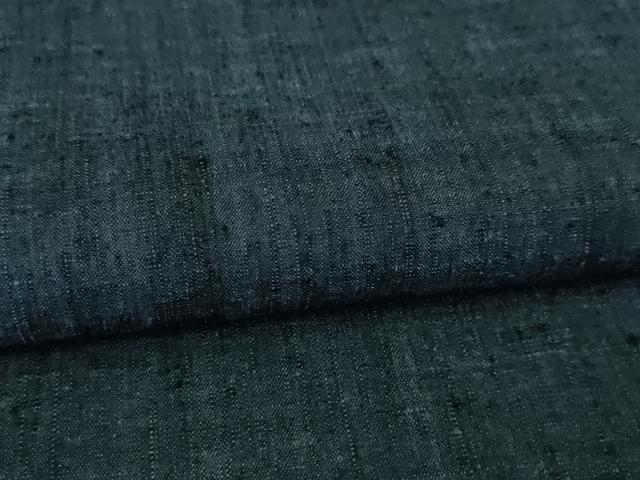 平和屋本店□極上 男性 本場結城紬 重要無形文化財 アンサンブル 色無地 黒