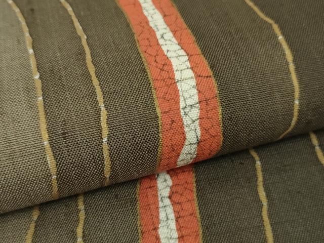 平和屋本店□極上 染織の名門 しょうざん 生紬 一珍染 九寸