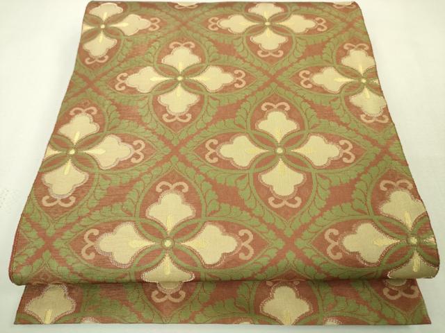 平和屋本店■最高級　人間国宝　北村武資　経錦　六通柄袋帯　花菱紋　金糸　逸品　DZAA4567kh5