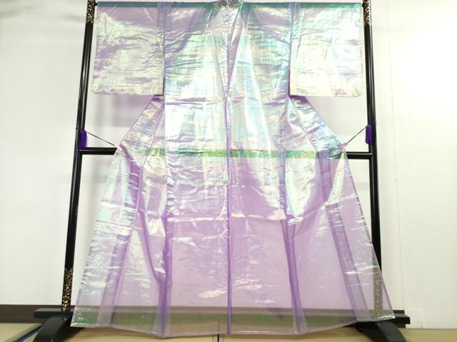 平和屋本店■極上　夏物　オーガンジー　透け感のある着物　小紋　暈し染め　逸品　DZAA4626kh5