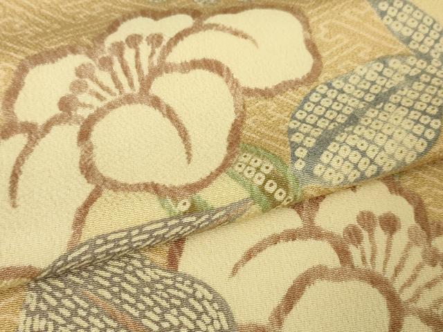 平和屋本店□極上 摺型友禅 京都 多ち花 小紋 枝花文