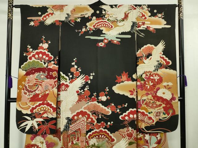 紫根染め名古屋帯　松葉仕立て　セミアンティーク 紫根染め名古屋帯 松葉仕立て セミアンティーク