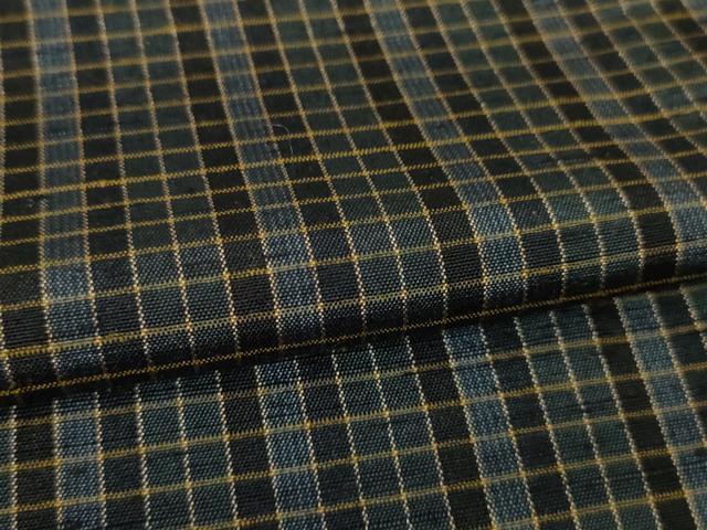平和屋本店▽極上　紬　単衣　格子　逸品　DZAA4686kh5_6