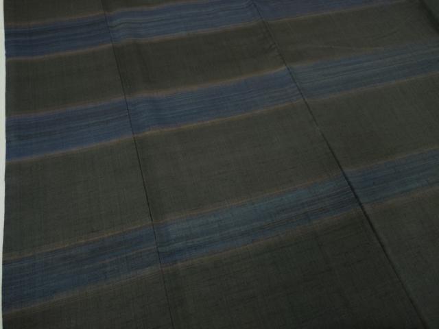 平和屋本店■希少　郡上紬　草木染　訪問着　横段文　高島屋扱い　逸品　DZAA4687kh5 平和屋本店□希少 郡上紬 草木染 訪問着 横段文 高島屋扱い 逸品