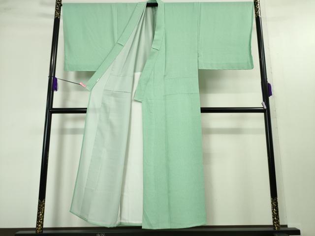 平和屋本店■極上 夏物 男性 銀座もとじ 田島敏之 江戸小紋 縦絽 五泉 東京染 プラチナボーイ 青竹色地 証紙付き 逸品 未使用 DZAA4698kh5 平和屋本店□極上 夏物 男性 銀座もとじ 田島敏之 江戸小紋 縦絽 五泉