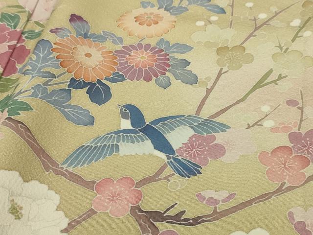 加賀草木友禅　田村哲彦　未使用 楽天市場】着物 加賀 草木 友禅作家 田村哲彦作 手描き本加工 訪問着