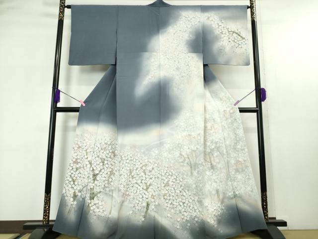 平和屋本店■極上　訪問着　桜　薄花色地　暈し染め　さが美扱い　逸品　DZAA4728kh5