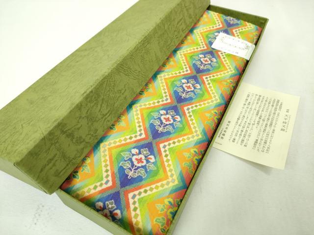 平和屋本店■極上　男性　龍村美術織物　角帯　天平綺文錦　共箱・証紙付き　逸品　未使用　DZAA4738kh5