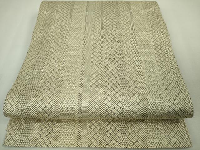 プロフ必読☆本場筑前博多織☆小森久☆ジャバラ紋 501mn11◇長尺 本場筑前博多織 無形文化財 小森久 ジャバラ紋 八