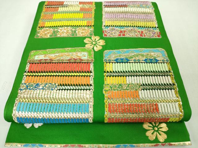 平和屋本店■極上　龍村平蔵製　六通柄　本袋帯　威毛錦　金銀糸　逸品　DZAA4772kh5