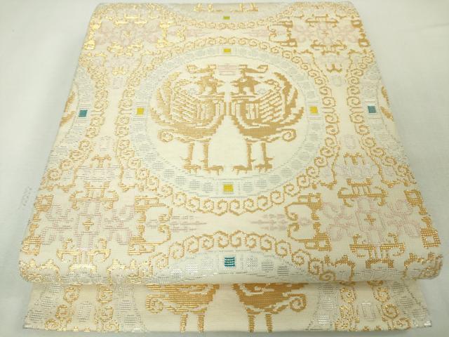 平和屋本店■極上　龍村平蔵製　六通柄　本袋帯　正倉吉鳳文　金糸　逸品　DZAA4773kh5