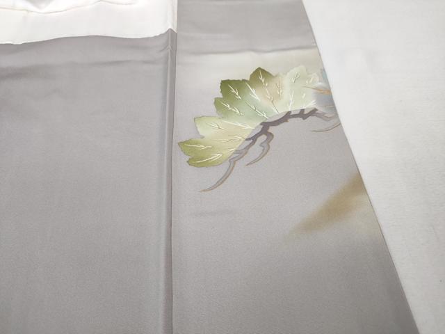 平和屋本店□極上 創業460年・千總 色留袖 刺繍 松 暈し染め 藤色地