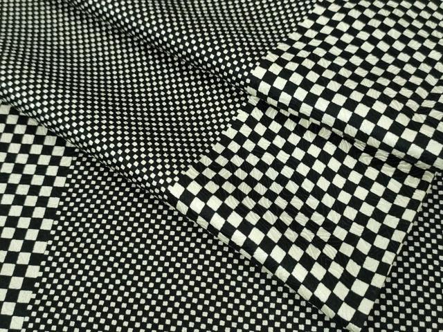 平和屋着物□極上 小紋 単衣 市松文様 鈴乃屋扱い 逸品 未使用 DZAA7055kh5