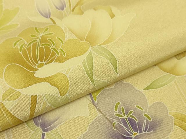 平和屋本店□極上 京友禅工芸作家 小宮山彌一 訪問着 枝花