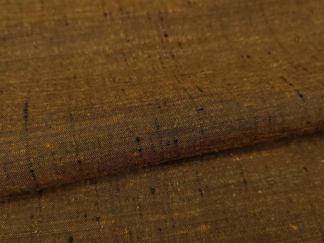 平和屋本店□極上 能州紬 絲藝苑 上島洋山 海草染 黒