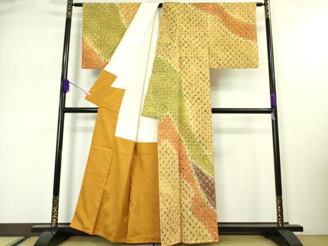 平和屋本店□極上 菅原工房 菅原結作 漢方染紬 絞り 逸品 未