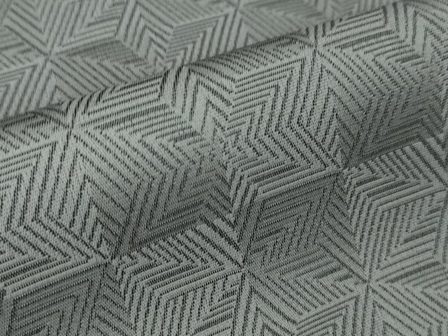 平和屋本店□極上 お召 単衣 麻の葉間道 逸品 DZAA4920kh5