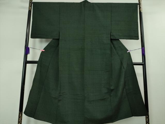 平和屋本店■希少　男性　ざざんざ織　単衣　アンサンブル　長襦袢(袷)3点セット　百入り茶色地　逸品　DZAA4938kh5_1