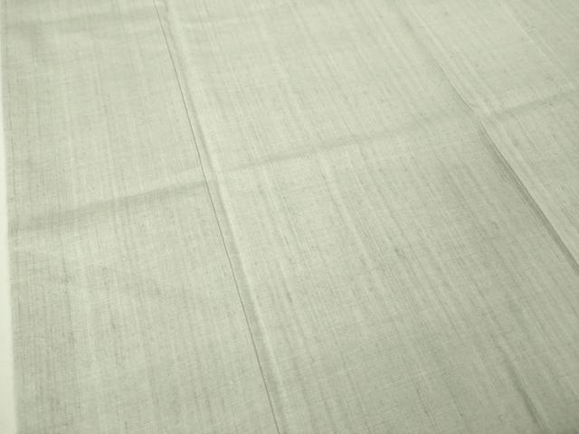 平和屋本店■極上　男性　本場結城紬　重要無形文化財　キングサイズ　色無地　白梅鼠色　逸品　未使用　DZAA4949kh5_3