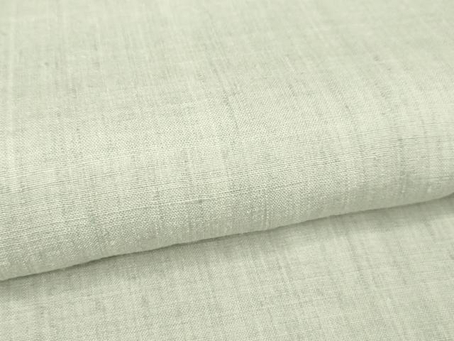 平和屋本店■極上　男性　本場結城紬　重要無形文化財　キングサイズ　色無地　白梅鼠色　逸品　未使用　DZAA4949kh5_4