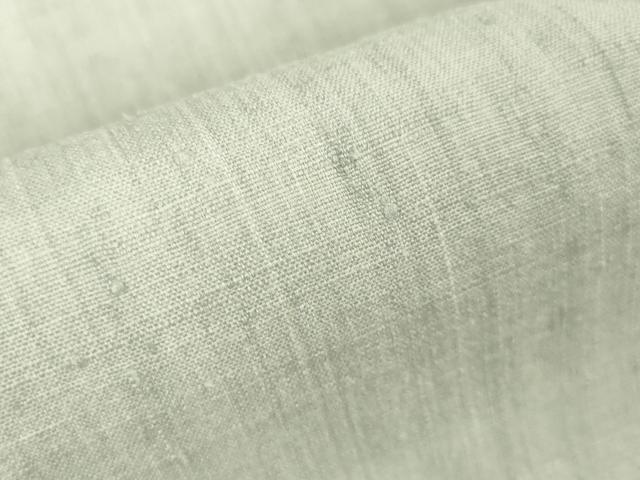 平和屋本店■極上　男性　本場結城紬　重要無形文化財　キングサイズ　色無地　白梅鼠色　逸品　未使用　DZAA4949kh5_5