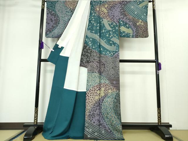 平和屋着物○つけ帯 総刺繍 組織 舞蝶文 金糸 正絹 逸品 CAAT8389hy