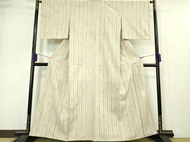 平和屋本店□極上 染司よしおか 五代目 吉岡幸雄 紬 縞 逸品