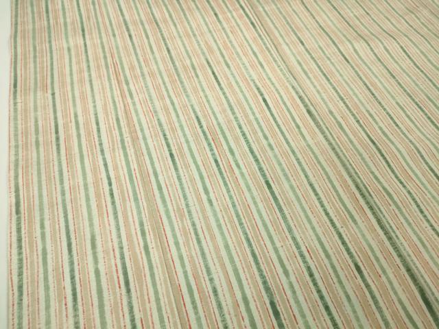 平和屋本店□極上 染司よしおか 五代目 吉岡幸雄 紬 縞 逸品